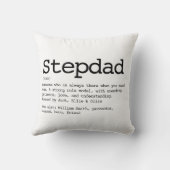 カスタムのステップダッド定義タイポグラフィ クッション (裏面)