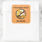 カスタムのナッツアレルギパーソナライズされたー子 スクエアシール (バッグ)