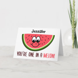 カスタムのバレンタインデーカード君はメロンの中にいる カード