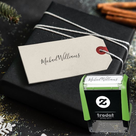 カスタムのパーソナライズされた署名シンプル名の作成 セルフインキングスタンプ