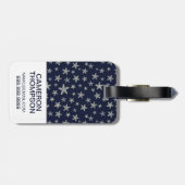 カスタムのヒトデ模様の海 ラゲッジタグ (裏面横)