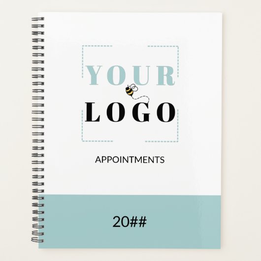 カスタムのビジネスロゴと独自のブランドカラー プランナー手帳 (正面)