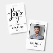 カスタムのビジネスロゴの従業員ID バッジ (表裏)