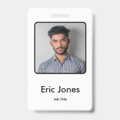 カスタムのビジネスロゴの従業員ID バッジ (裏面)