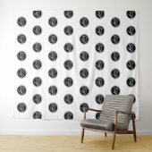 カスタムのビジネスロゴの手順と繰り返し タペストリー (インサイチュ(横))