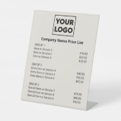 カスタムのビジミニマルネスロゴ価格表 台座サイン (正面)