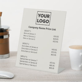 カスタムのビジミニマルネスロゴ価格表 台座サイン