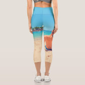 カスタムのフォトカプリレギンスと文字 カプリレギンス (裏面)