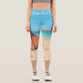 カスタムのフォトカプリレギンスと文字 カプリレギンス (正面)