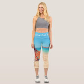 カスタムのフォトカプリレギンスと文字 カプリレギンス (正面)