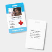 カスタムのフォトナースの医師名ロゴID バッジ (正面＆裏面)