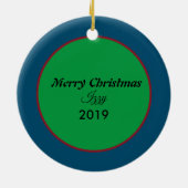 カスタムのフォトペット セラミックオーナメント (裏面)