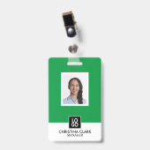 カスタムのフォトロゴ名バッジのビジネスID バッジ (正面 （クリップ付）)