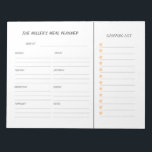 カスタムのプランナーと食料品リスト ノートパッド<br><div class="desc">シンプル食料品のモダンリストとパーソナライズされたプランナーのメモ帳の食事。</div>