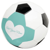 カスタムのホワイトハート サッカーボール (3/4)