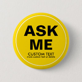 カスタムのボランティアは私に特別なイベントの黄色を頼みます 缶バッジ