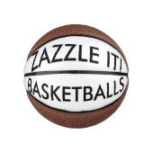 カスタムのミパーソナライズされたニバスケットボール空白のテンプレート ミニバスケットボール (正面)