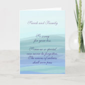 カスタムのメッセージモダン悔やみや弔慰 カード (正面)