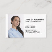 カスタムのロゴとフォトモダンプロフェッショナル 名刺 (正面)