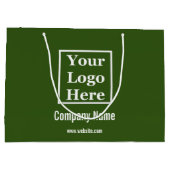 カスタムのロゴはこちらのフォレストグリーン ラージペーパーバッグ (裏面)