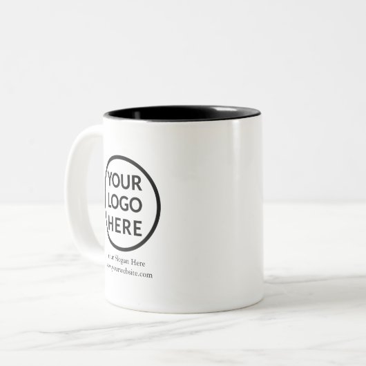 カスタムのロゴパーソナライズされたマグ ツートーンマグカップ (正面左)