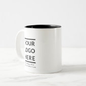カスタムのロゴパーソナライズされたマグ ツートーンマグカップ (正面左)