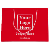 カスタムのロゴ（赤） ラージペーパーバッグ (正面)