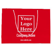 カスタムのロゴ（赤） ラージペーパーバッグ (裏面)