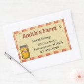 カスタムのローカル蜂蜜のステッカー 長方形シール (封筒)