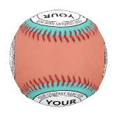 カスタムのロ文字デザインゴと自分の野球 野球ボール (裏面)