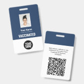 カスタムのワクチンパス写真QRコードロゴ バッジ (正面&裏面)