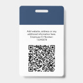 カスタムのワクチンパス写真QRコードロゴ バッジ (裏面)