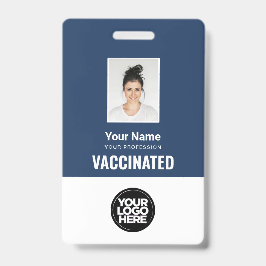 カスタムのワクチンパス写真QRコードロゴ バッジ
