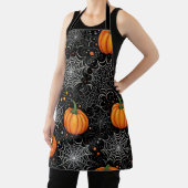「カスタムの不気味不気味なハロウィーンカボチャとスパイダー エプロン (インサイチュ)