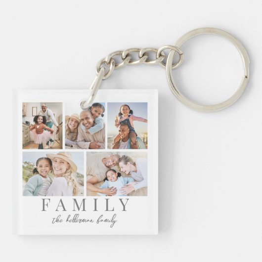 カスタムの両面の写真 キーホルダー (裏面)