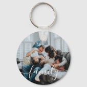 カスタムの両面フォトファミリー愛パーソナライズされた キーホルダー (裏面)