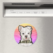 カスタムの丸いマグネット・レインボー・パピー。 マグネット (インサイチュ (食洗機))