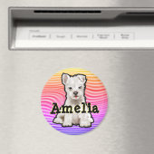 カスタムの丸いマグネット・レインボー・パピー。 マグネット (インサイチュ (食洗機))