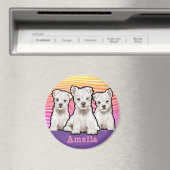 カスタムの丸いマグネット・レインボー・パピー。 マグネット (インサイチュ (食洗機))