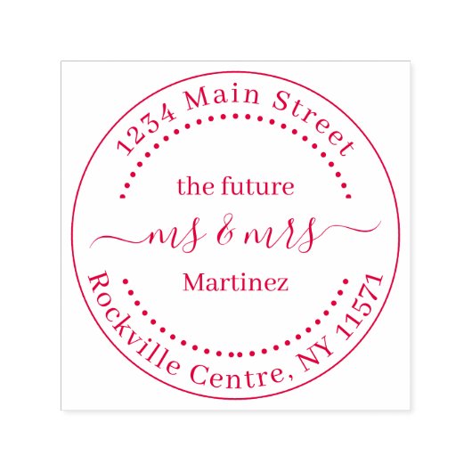 カスタムの今後の住所結婚 セルフインキングスタンプ (デザイン)