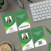 カスタムの企業の従業員バーコード緑 バッジ