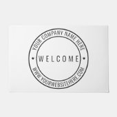 カスタムの会社ロゴスタンプ – ようこそ –  ドアマット (正面)