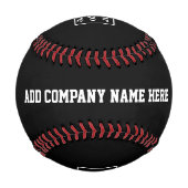カスタムの会社名とロゴはこちら（黒） 野球ボール (裏面)
