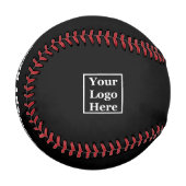 カスタムの会社名とロゴはこちら（黒） 野球ボール (正面左)