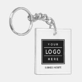 カスタムの会社名とロゴ会社ブランド キーホルダー (正面左)