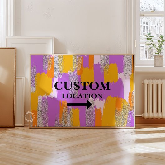 カスタムの位置名門私立校風の標識ドームデコーパープル/エール ポスター