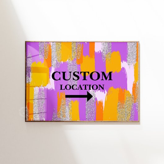 カスタムの位置名門私立校風の標識ドームデコーパープル/エール ポスター