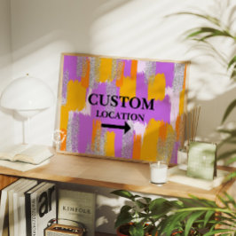 カスタムの位置名門私立校風の標識ドームデコーパープル/エール ポスター