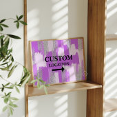 カスタムの位置名門私立校風の標識ドームデコーパープル ポスター