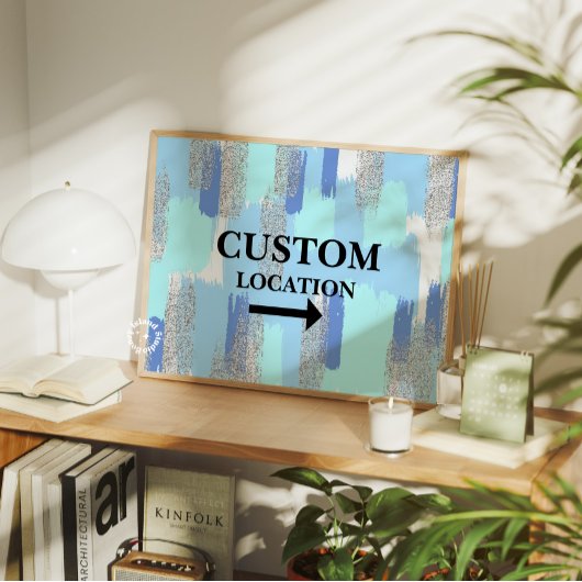 カスタムの位置名門私立校風の標識ドームデコールブルー ポスター